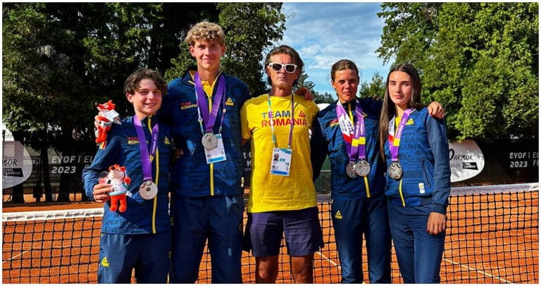 Trei medalii de argint pentru tenisul românesc la Festivalul Olimpic al Tineretului European 2023. Cel mai bun rezultat din istorie la această competiție