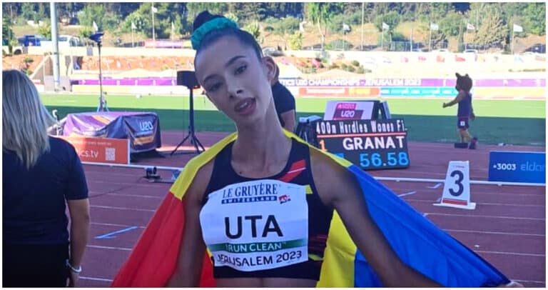 Alexandra Ştefania Uţă, medaliată cu bronz în proba de 400 m garduri la Europenele de la Ierusalim