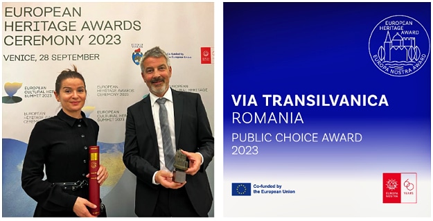 Premiul Publicului la „Premiile Europene pentru Patrimoniu 2023” din Veneția merge către Via Transilvanica.