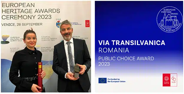 Premiul Publicului la „Premiile Europene pentru Patrimoniu 2023” din Veneția merge către Via Transilvanica.